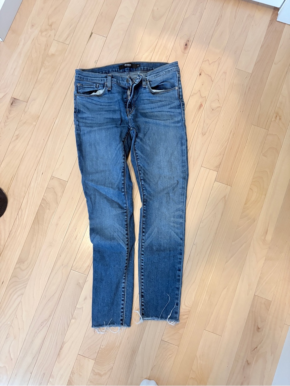 Hudson Jeans Blue Skinny with Frayed Hem